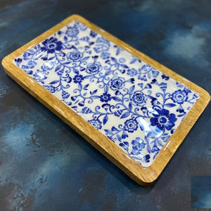 Plateau en bois au design élégant, imprimé émail, plateau en bois, plateau en émail, plateau imprimé à prix très compétitif - Product Image 1