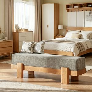 Panca moderna per soggiorno da 13,78 x 55,12 x 17,72 pollici - Product Image 6