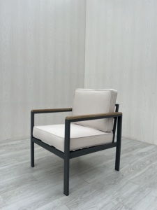 Fabriqué au Vietnam, ensemble de canapés d'extérieur modernes en aluminium avec coussins en polyester pour meubles de jardin et salon, design contemporain - Product Image 5