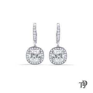 Pendientes de Oro de 14K con Diamantes Cultivados en Laboratorio, Corte Cojín, Brillo Brillante, Estilo Vintage - Product Image 4