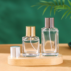 Transparent Perfume Cosmetics Press Pump Sprayer Flat Glass Sample Separate Bottles with <b>Reed</b> <b>Diffuser</b> - Product Image 1