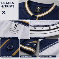 Maillot de baseball pour homme à manches courtes, imprimé, anti-humidité, ensemble uniforme coupe classique toutes saisons, couleur et design personnalisables