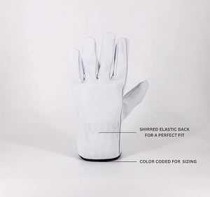 Guantes de Trabajo de Piel de Cabra, Textura Suave, Antideslizantes, Puño Recto, Uso General, Duraderos, Flexibles, Sin Látex, Sin Silicona - Product Image 2