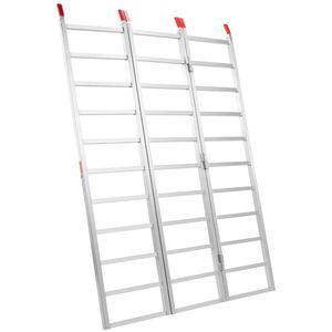 Rampa de Carga Plegable de Aluminio de Tres Secciones para Motocicletas, Tractores, ATV/UTV, Camiones, con Capacidad de 1500 Libras, Correas de Carga, Rampa Plegable para Cortadoras de Césped - Product Image 1