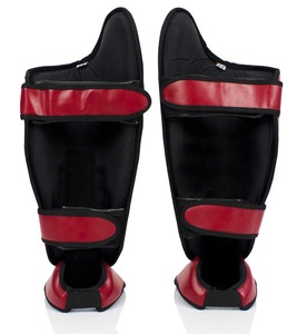 Precio al por mayor Nuevo estilo Protector de espinilla Fairtex de cuero PU rojo para entrenamiento de Kickboxing en todas las estaciones - Product Image 3
