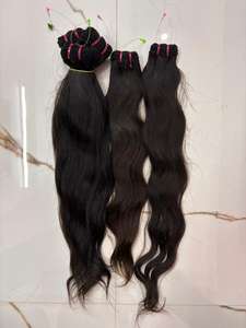 Extensiones de Cabello Humano Natural Indio 100% Virgen con Clip, Juego Completo para Cabeza, Negro Natural, Liso Sedoso - Product Image 6