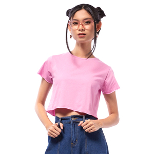 เสื้อครอปท็อปผู้หญิงแฟชั่นฤดูร้อนปี 2026 สไตล์ลำลองน่ารัก แขนสั้น ผ้าริบ ทรงพอดีตัว และเสื้อกล้าม - Product Image 1