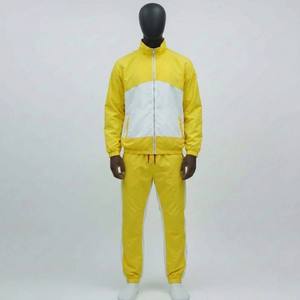 Nylon Tracksuit Windbreaker <b>Set</b> Wear Custom Reflective Piping Oversized Mesh Lining Men Athletic Stripe Streetwear Spring Outfit - Product Image 5