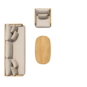 ARTERRA - Juego de Sofás Modernos de Exterior de Primera Calidad, Grupo Seccional de Teca con Cojines y Mesa, 8 Plazas, Muebles de Lujo para Jardín, Sala de Estar y Patio - Product Image 4