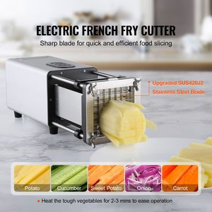 Tagliapatatine Elettrico Nuovo con Lame in Acciaio Inox da 1/2 e 3/8 Pollici, Tagliaverdure Antiscivolo per Frutta - Product Image 2