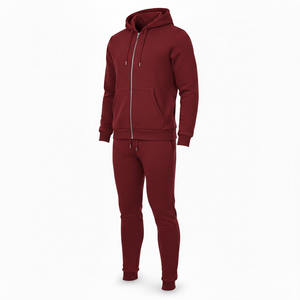 Ensemble de survêtement unisexe personnalisé en polaire polyester/coton léger 2 pièces pour la gym, l'entraînement, le sport et le jogging – Style urbain - Product Image 5
