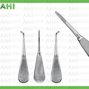 Coleman Straight Root <b>Elevator</b> Long Serrations Stainless Steel Handle Set 03 Pcs Manual Dental Instruments Model AHI-5016 - Product Image 3