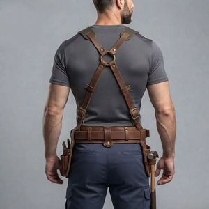 Wholesale Cow Hide <b>Electrician</b> <b>Tool</b> Multiple <b>Pouches</b> Durable Stitching Secure <b>Tool</b> Holders Adjustable Waist Waterproof Alloy - Product Image 2