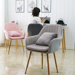 Chaise de salle à manger moderne en velours avec pieds en métal, <span class=keywords><strong>fauteuil</strong></span> rembourré pour café, restaurant, salon et mobilier d'hôtel - Product Image 3