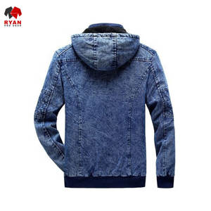 Chaqueta Vaquera Personalizada de Primera Calidad Ryan Pro Gear para Hombre, Cierre de Botones, Acolchada, de Secado Rápido, con Capucha - Product Image 3