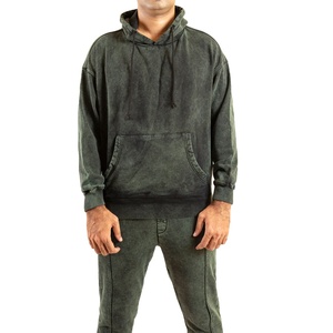 Logo personnalisé Vintage Jogging Zip up Acid Wash Survêtement Sweat à capuche et pantalon de survêtement à jambe droite Survêtement pour hommes 2026 HI - Product Image 1