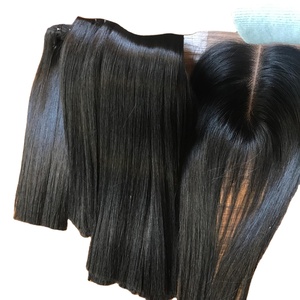 Peluca con malla frontal HD recta estilo ondulado brasileño con paquetes de cabello humano virgen sin procesar para mujeres negras fuente vietnamita - Product Image 2
