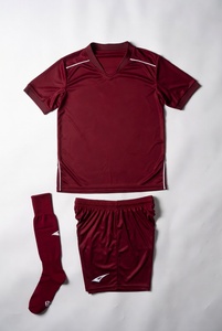 Ensemble de maillot de football orange pour homme, manches courtes, col montant, polyester respirant, vêtements de sport pour toutes les saisons - Product Image 5