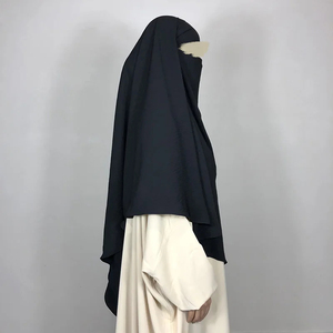 Elegante y Modesta Abaya de Poliéster Sólido para Mujer, Inspirada en el Estilo Árabe Turco Islámico, para Primavera, Talla Grande - Product Image 5