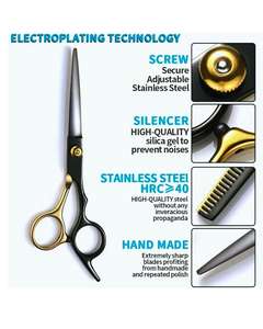 Professional Hairdressing Scissors <b>Set</b> Stainless Steel 440C Long Handle Sharp Tip Right Handed Salon Tools for Hair Cutting - Product Image 5