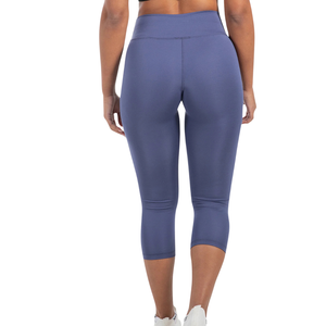 Leggings Capri Deportivos Casuales para Mujer, Cintura Alta, Sólidos, para Yoga, Ejercicio, Running, Gimnasio, Fitness, Elásticos, de Secado Rápido, Transpirables, con Malla Invisible - Product Image 4