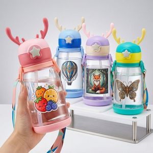 ขวดน้ำเด็กปลอดสาร BPA ขนาด 500 มล. พร้อมฝาปิดแบบหลอดดูดและสายสะพายสำหรับใช้ในโรงเรียน ขายส่งจากโรงงานผู้ผลิตในเวียดนาม - Product Image 2