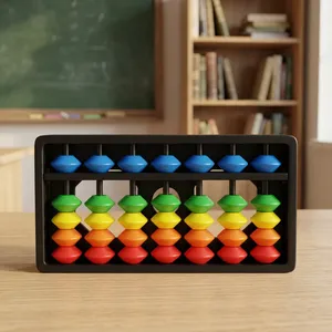 Ábaco de Plástico Educativo Ligero de 7 Varillas, Color Marrón, Herramienta de Conteo Matemático para Niños y Estudiantes, Ayuda de Aprendizaje para el Hogar/Escuela/Aula - Product Image 2