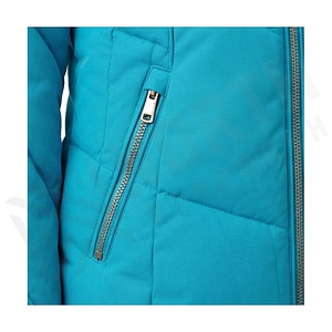 Hooded Quilted Waterproof <b>Bubble</b> Jacket Black Full Sleeve Winter Windproof Cotton Shell Knitted Fabric Polyester Filling Stand - Product Image 5