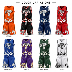 Ensemble d'uniformes de basketball personnalisés sublimés, maillot et short d'équipe, 100 % polyester, tissu respirant en maille, grande taille, unisexe, OEM - Product Image 6