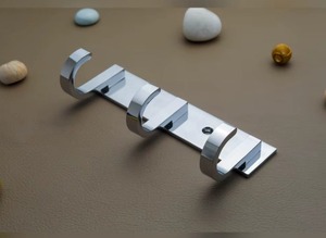 Stainless Steel <b>Robe</b> Hook Fixture Polished Chrome Wall Mount Hardware 3-Hook Bedroom Hospitality Procurement Solutions - Product Image 1