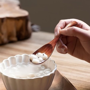 Juego de Cucharas de Sopa de Madera |   Cuchara de Mesa Ligera Estilo Japonés, Utensilio de Cocina de Madera, Herramienta de Cocina |   Cuchara de cocina de madera - Product Image 3