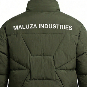 <b>Mens</b> Hooded Canvas Quilted Puffer <b>Jacket</b> Winter <b>Lightweight</b> Warm Insulated Outdoor Waterproof Front Logo Fashion OEM - Product Image 5