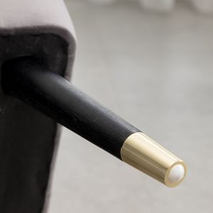 Poltrona d'Accento Elon in Velluto Grigio Contemporaneo per Soggiorno - Product Image 6