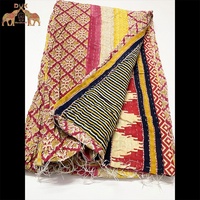 Fait à la main réversible Vintage Kantha couette indien coton Kantha couverture et jeter pour la vente en gros