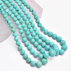 Cuentas redondas lisas de turquesa AAA+ de 6 mm a 11 mm, turquesa natural de Arizona, piedras preciosas semipreciosas de alta calidad, cuentas sueltas para joyería. - Product Image 5