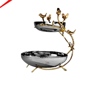 Bol élégant en acier inoxydable avec poignée design pour servir des chips et du dip lors de fêtes et banquets - Product Image 4