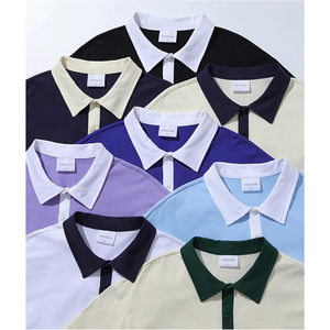 Polo Personalizado de 240G, Estilo Americano, Tallas S-3XL, Hombros Caídos, Peso Pesado, 100% Algodón, 2 Botones, Cuello en Color de Contraste, Unisex para Hombre - Product Image 2