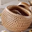 Panier de rangement en bambou fait main avec couvercle, panier tressé double couche, boîte à thé naturelle, petit organisateur décoratif rustique pour la maison, OEM Sup - Product Image 2