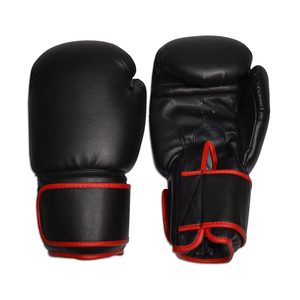 Professional Boxer's Shiny Leather Lace-Up Closure Adjustable Wrist Strap <b>16</b> <b>oz</b> Premium Handmade Boxing <b>Gloves</b> - Product Image 1