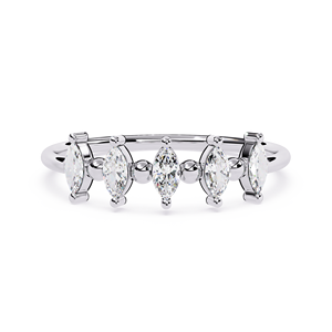 Bague de fiançailles en platine avec diamant taille marquise, classique pour femme, diamants naturels certifiés GIA - Product Image 1
