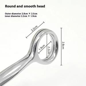 คีมคีบลิ้นสแตนเลสแบบแมนนวล 17 ซม. สำหรับการแพทย์ทางทันตกรรม ด้ามจับตามหลักสรีรศาสตร์ ปรับตำแหน่งได้ 3 ระดับ - Product Image 3