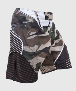 กางเกง MMA ลายพรางแบบกำหนดเองขายส่ง 2 in 1 กางเกงชกมวยไทยสำหรับผู้ชาย กางเกงต่อสู้สำหรับกีฬากราปลิง บราซิลเลียนยิวยิตสู คิกบ็อกซิ่ง ฝึกซ้อมต่อสู้ กางเกงออกกำลังกายในยิม - Product Image 1