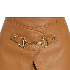 Jupes en cuir respirantes, légères et à séchage rapide, en stock, vente chaude, fabriquées au Pakistan, jupes en cuir pour femmes - Product Image 4