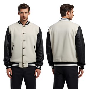 Chaqueta Varsity de Lana para Hombre, Estilo Urbano Premium - Product Image 1