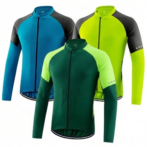 <b>Men's</b> Customized Long Sleeve <b>Cycling</b> Jersey Full Zipper New Arrival Breathable Lightweight Windproof Spandex <b>Cycling</b> Wear - Product Image 5