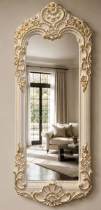 Large Gold Baroque Mirror – Luxury Full Length Wall Mirror for Elegant Entryway Decor - Product Image 2