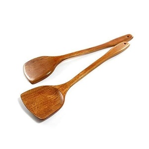 Ensemble de spatules en bois d'olivier durables, outils de cuisine en bois faits à la main pour la cuisson, la friture, le mélange et le service - Product Image 1