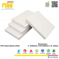 Panneau en mousse PVC WPC blanc durable de 5 mm d'épaisseur, densité 0,6 g/cm3, lisse, panneaux de cuisine utilisés pour les accessoires intérieurs, modèle Pima