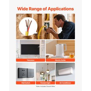 Cavo Elettrico Residenziale Non Metallico NM-B 6AWG/3C per Interni, con Guaina in PVC e Anima in Rame ad Alta Purezza, per Messa a Terra - Product Image 6