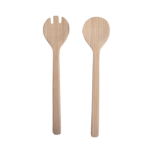 Wholesale High Quality Spun Bamboo Salad Servers Elegant <b>Spoon</b> <b>and</b> <b>Fork</b> <b>Set</b> for Kitchen from Vietnam - Product Image 1